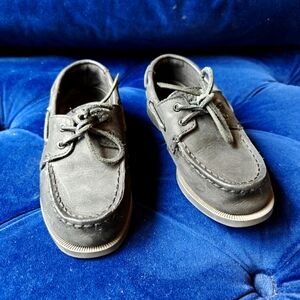 Kids Sperry Size 13 Black Boat Shoes, Dress Shoes, School Uniform Shoes